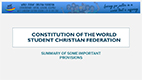 WSCF Constitution - Important Provisions