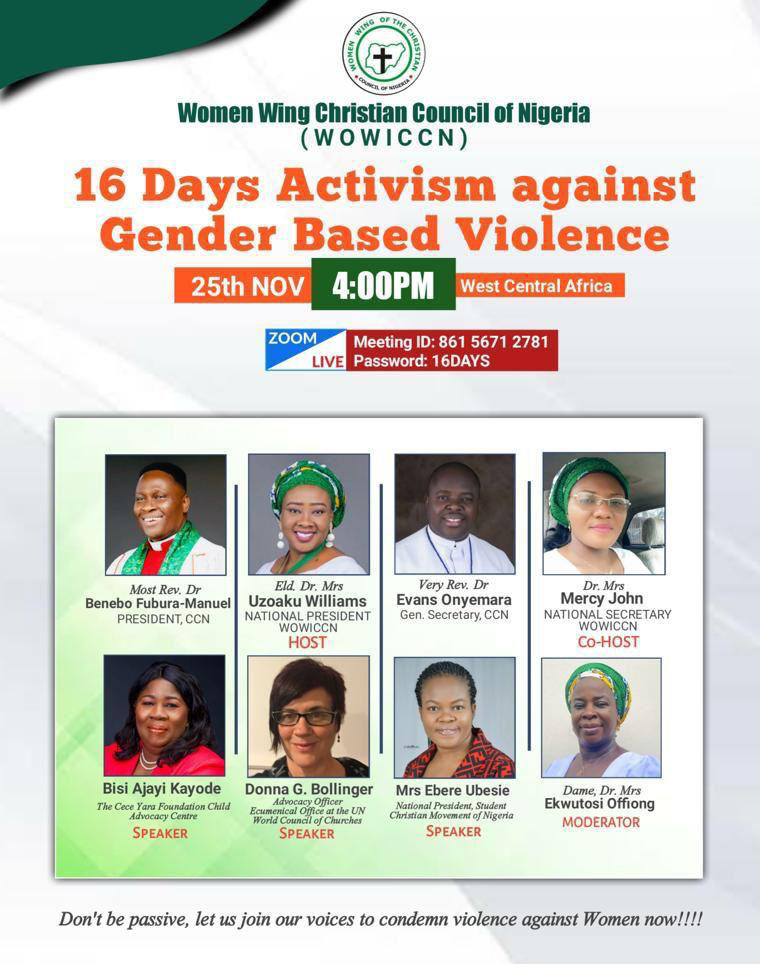 WSCF joins 16 days of activism against GBV campaign WOWICCN