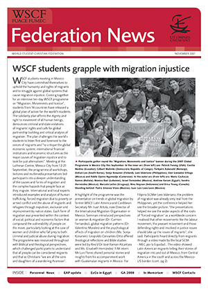 WSCF Federation News 2007 Nov